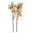 thumbnail image 1 of HLONK 2pcs Simulation Peach Tree Branches Fake Tree Branches Artificial Fruit Branches, 1 of 8