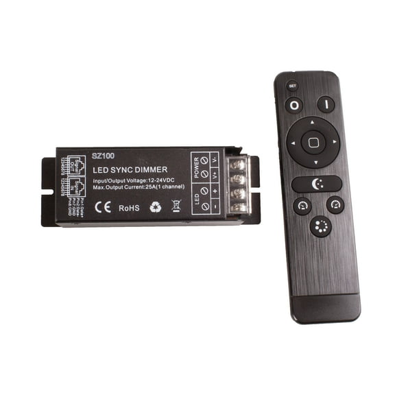 LEDUPDATES Wireless LED light Flash controller Dimmer 25A for single color LED storefront module strip