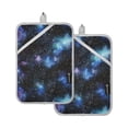 thumbnail image 7 of Yayeee Pot Holders Kitchen Heat Resistant with Pockets 7"x9.8" Cotton Oven Cooking Hot Pads, Watercolor Galaxy, 7 of 7