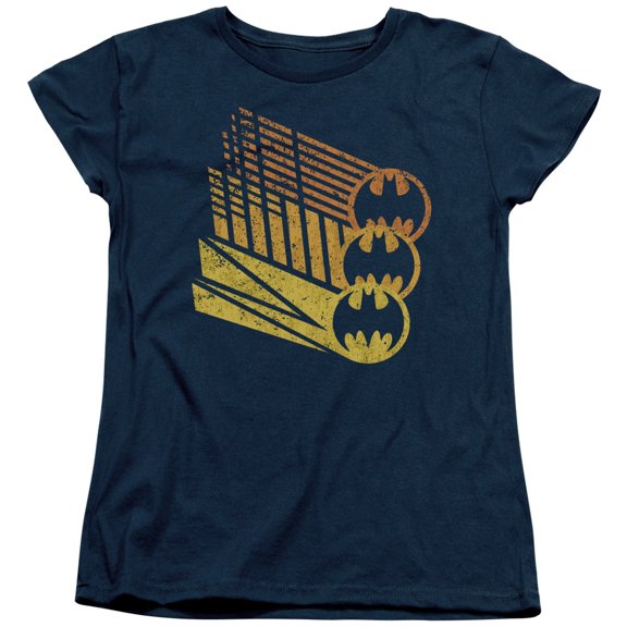 Batman Bat Signal Shapes S/S Women's T-Shirt Navy