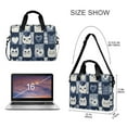 thumbnail image 3 of FORMRS 16" Laptop Sleeve Bag Carrying Case with Handle Travel Shoulder Briefcase, Blue Cats and Hearts, 3 of 8