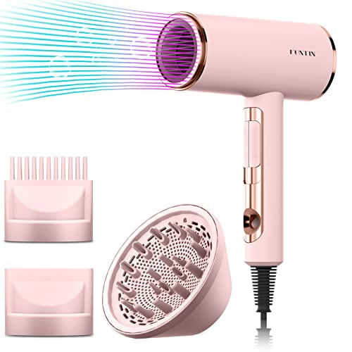 Funtin Hair Dryer with Diffuser Blow Dryer with Brush Comb for 