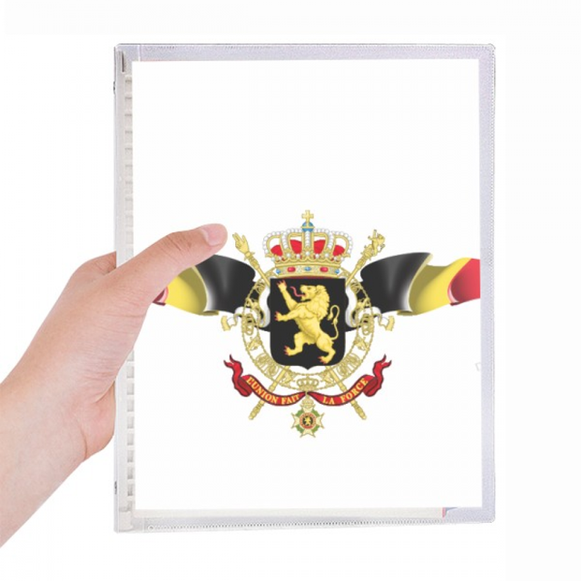 BelgiumFlag National Emblem Notebook Loose Diary Refillable Journal Stationery