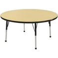 thumbnail image 2 of ECR4Kids 48in Round Everyday T-Mold Adjustable Activity Table Maple/Maple/Black - Toddler Swivel, 2 of 2