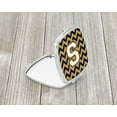 thumbnail image 2 of Letter S Chevron Navy Blue and Gold Compact Mirror CJ1057-SSCM, 2 of 4