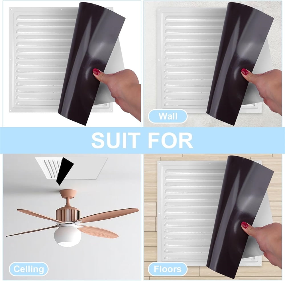 NOGIS Square Magnetic Vent Covers, 14" x 14" (1 Pack), Extra Strong Magnets, Fits Steel Vents Only, Complete Seal, Air Vent/Register Covers for Home Ceiling, Wall, HVAC, AC, and Heater Vents