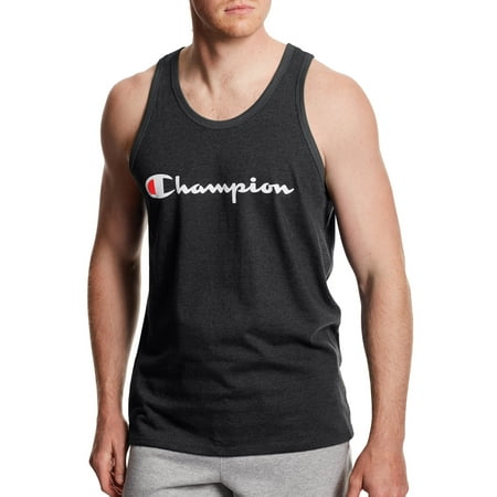 Champion Men's Classic Script Logo Jersey Mens Tank Top, Sizes S-2XL, Sleeveless T-Shirts