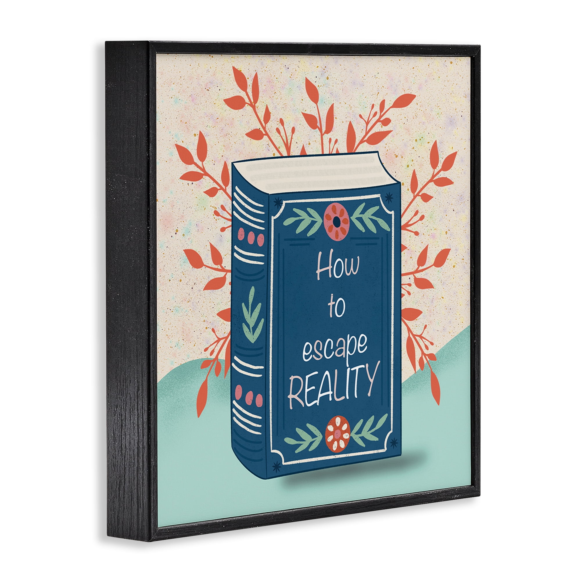 Stupell Industries How To Escape Reality Black Framed Giclee Art, design by Julia Frost
