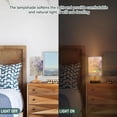 thumbnail image 5 of Floral Purple Bedside Table Lamp LED Warm Lights with USB Charging Port Retro Cylinder Desk Lamps, 5 of 7