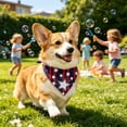 thumbnail image 4 of Patriotic Decorations - Pet Bandana,Red White and Blue Star Stripe Triangle Scarf,Festive Printed Bib for 250th Anniversary,Memory Day,Independence Day,24.8x16.93 Inch, 4 of 7