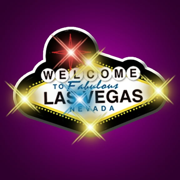 FlashingBlinkyLights Welcome To Las Vegas Flashing LED Light Up Body Light Pins