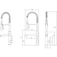 thumbnail image 5 of Fanwin Star Solid Brass Single Hole Kitchen Sink  Faucet| Single Handle  Lever Kitchen Water Faucet| Kitchen Faucet with Pull Down Sprayer| WF-FA003, 5 of 5