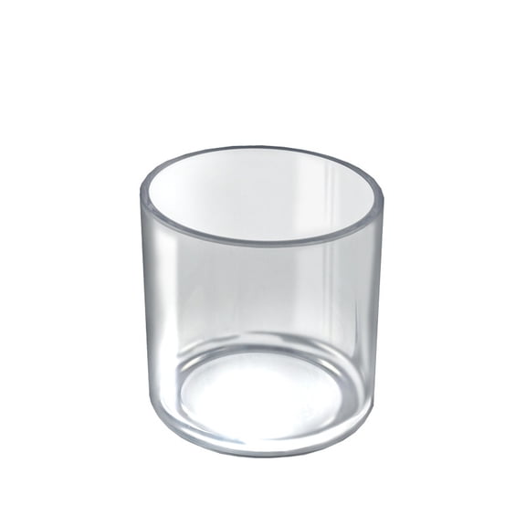 4" Dia. Deluxe Clear Acrylic Round Cylinder Bin for Counter, 4 Pack