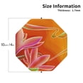 thumbnail image 3 of Balery 6 Pcs Orange Flower Psychedelicleather Coasters Set, Drink Table Cup Coasters For Living Room Kitchen Coffee Decor, 3 of 9