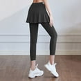 thumbnail image 5 of Fulijie Women Skirted Legging Pleated Skirt Capris Leggings Athletic Workout Running Yoga Pants, Black Sweatpants Women, Nylon,Spandex Yoga Pants Women, Petite Pants for Women, White Pants Women, 5 of 6