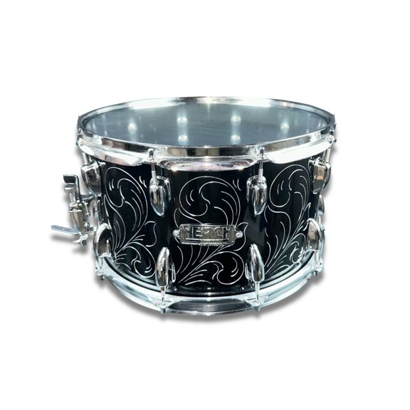 Tarola Herch Profesional 14x8" Rameada de Acero Negro con Funda