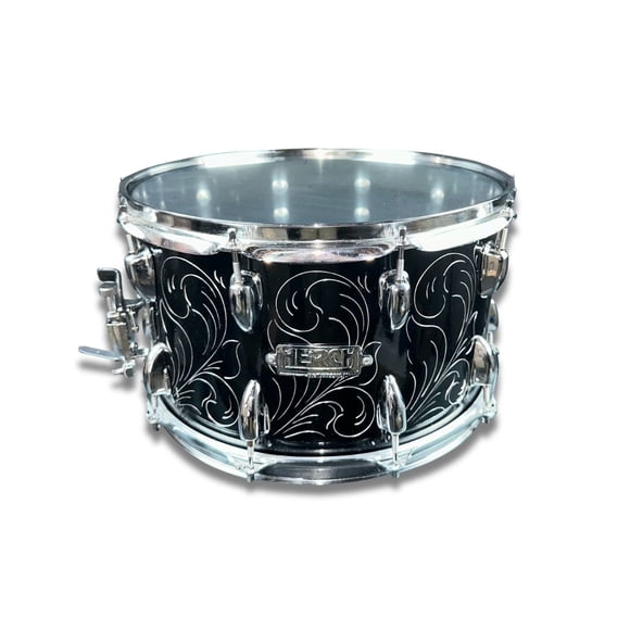 Tarola Herch Profesional 14x8" Rameada de Acero Negro con Funda