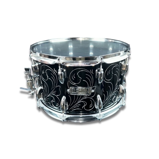 Tarola Herch Profesional 14x8" Rameada de Acero Negro con Funda