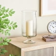 thumbnail image 2 of DecMode Glass Candle Holder with Elevated Base, 2 of 12