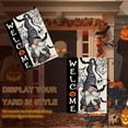 thumbnail image 4 of Welcome Halloween Gnome Decorative Garden Flag, Spooky Jack O Lantern Pumpkin Skull Spider Web Bat Yard Outside Decorations, Funny Holiday Burlap Outdoor Small Home Decor Double Sided 12.5x18, 4 of 6