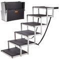 thumbnail image 1 of ONVAYA Foldable Dog Stairs | Dog Ramp Entry Aid for Cars or High Beds | Foldable Pet Stairs | Sturdy Dog Ladder | Practical & Lightweight | for up to 60 kg (6 Steps), 1 of 5