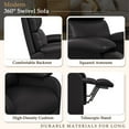 thumbnail image 5 of Homall 360° Massage Swivel Rocker Recliner Small Rocking PU Leather Chairs with Side Pockets for Small Spaces,Black, 5 of 7