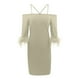 thumbnail image 5 of Vestido sexy de verano con escote cruzado y falda lápiz de un solo hombro para mujer: atractivo diseño cruzado, corte lápiz, 5 of 5