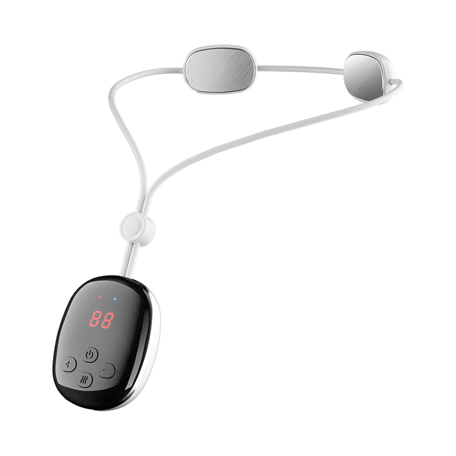 BCZHQQ Intelligent Neck Massager with Heat,5 Modes 15 Levels,Portable USB Rechargeable,5.2x2x6.5cm (2.05x0.79x2.56),White,Xmas Gift