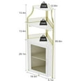 thumbnail image 6 of Aoile Corner Bar Cabinet with LED Light, 5-Tiers Liquor Cabinet Bar with Adjustable Shelf & Glass Holder for Home, Gold, 6 of 7