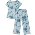 thumbnail image 2 of MyFav Women's Capri Pajama Sets Plus Size Sleepwear Top with Capri Pants 2 Piece Loungewear Set,L, 2 of 5