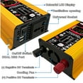 thumbnail image 4 of Modified Sine Inverter High Frequency 6000W Power Watt Power Inverter DC to AC Converter Car Power Inverter with 2.1A Dual USB Port Battery Clips Car Plug LCD Display Screen, 4 of 6