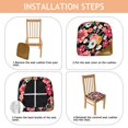 thumbnail image 4 of Multicolored Pioneer Flower Seat Covers for Dining Room Chairs Set Of 4,Stretch Printed Washable Chair Seat Cover with Elastic Ties and Button,Removable Waterproof Couch Cushion Covers, 4 of 6