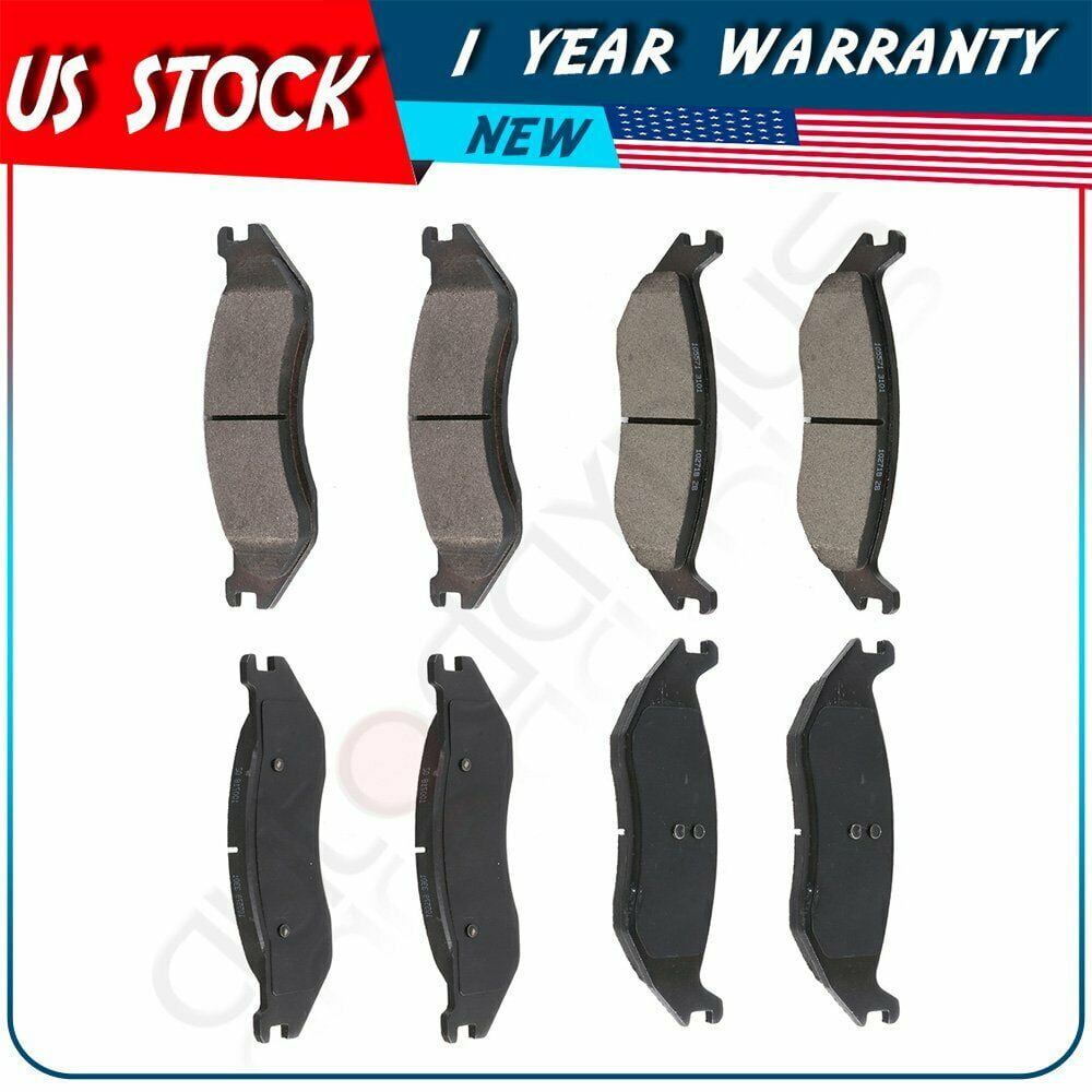 8X Brake Ceramic Pads For Dodge Durango 2004 2006 Front and Rear Low