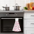 thumbnail image 4 of Yayeee Kitchen Hanging Hand Towels Set of 2 with Loop Bathroom Absorbent Tie Towel, Pink Popsicle Pattern, 4 of 7