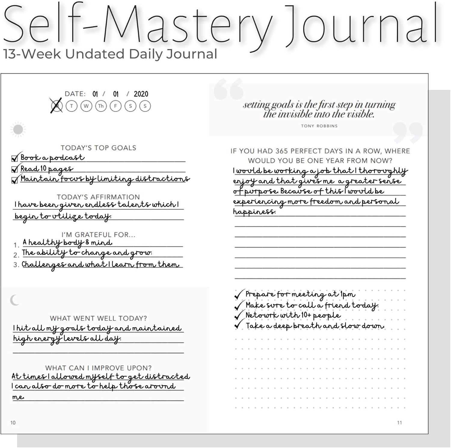 Daily Journal for Men - Gratitude Journal Notebook - Reflection Journal for Mindfulness