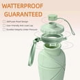 thumbnail image 3 of Collapsible Travel Water Bottle 20oz (600ml), BPA-Free, Foldable Silicone Lightweight Reusable Water Bottle with Leak-Proof Lid & Lanyard, Portable for Travel Cycling Gym Camping (Green), 3 of 9