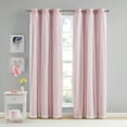 thumbnail image 4 of (2 pack) Your Zone Blackout Curtain Panel with Sheer Overlay, 1 Panel, Pink, 37" W x 84" L, 4 of 9