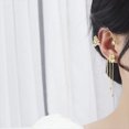 thumbnail image 3 of Guardurnaity Pendientes con borlas de mariposa de amplia aplicación para varios conjuntos Pendientes estilo borla de mariposa Ropa, zapatos y accesorios Miscelánea oro, 3 of 6