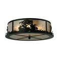 thumbnail image 2 of Meyda Tiffany 113622 22" W Leaping Trout Flush Mount Ceiling Fixture - Silver, 2 of 4