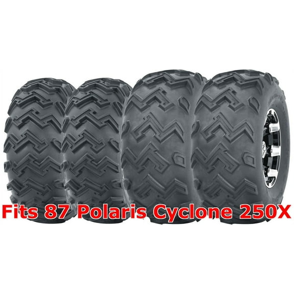 Full Set ATV tires 22x8-10 Front & 22x11-10 Rear 87 Polaris Cyclone 250X