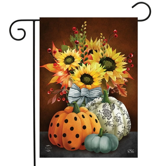 Briarwood Lane Patterned Pumpkins And Sunflowers Garden Flag