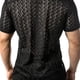 thumbnail image 4 of Camisa Elvqul para Hombre Negro Casuales Manga Corta Estampado con Solapa Botones, 4 of 6