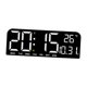 thumbnail image 2 of Reloj de pared digital con fecha, temperatura y temporizador, reloj digital LED de gran tamaño, Blanco, 2 of 9