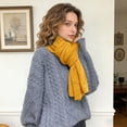 thumbnail image 2 of SRZYMJ Women Knit Scarf Long Neck Warmer for Cold Weather Soft Wool-Like Fall Winter Warm Beanie Scarves Wrap for Women Men, 2 of 4