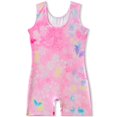 thumbnail image 2 of Leotards for Girls Gymnastics with Shorts Butterfly Dance Unitards Biketards Hotpink 3-10 Years, 2 of 7