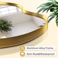 thumbnail image 4 of Antok 36"x20" Irregular Wall Mirror, Asymmetrical Metal Frame Bathroom Vanity Mirror, Gold, 4 of 7