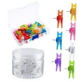 thumbnail image 5 of Milisten Documents Clip Push Pushpin Clips Assorted Color 2 Boxes, 5 of 8