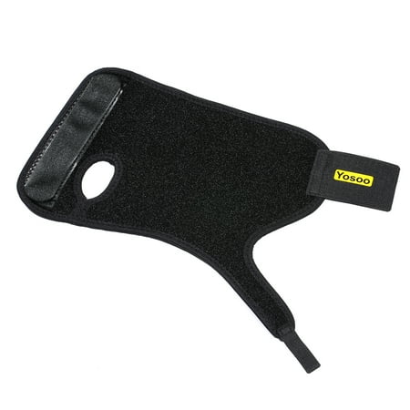 Black Thumbhole Stock (HERCHR Yosoo Improved Version With Thumb Hole with Steel Wristband(Right Hand), Neoprene Hand Thumb Brace Stabilizer Guard Spica, Protect Finger for Arthritis Tendonitis Sprained Thumb Symptoms)