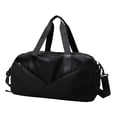 thumbnail image 4 of Bolsa de lona de viaje Bolsas deportivas Bolsa de transporte de yoga Separación seca y húmeda Bolsa de gimnasio portátil para mujeres y hombres Bolsa negro grande, 4 of 8