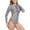 Pink, variant on sovlvnd 50% Off Clear! One-Piece Swimsuit Women Long Sleeve Diving Suit Siamese Summer Beach Surfing Swimwear Gray, S